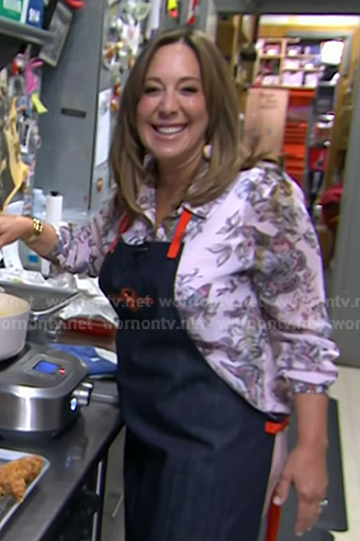 Elizabeth Heiskell’s pink printed blouse on Today