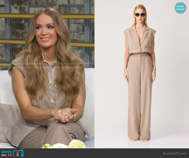 Elliatt Orlena Vest worn by Carrie Underwood on Good Morning America