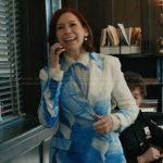Elsbeth’s blue floral blazer and pants on Elsbeth