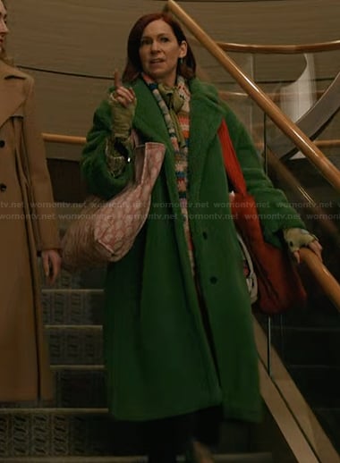 Elsbeth’s green teddy coat on Elsbeth