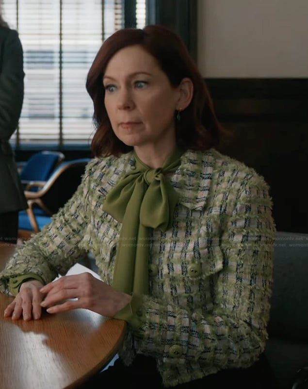Elsbeth’s green tweed jacket on Elsbeth