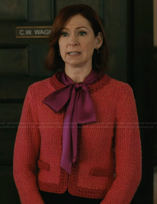 Elsbeth’s pink tweed jacket on Elsbeth
