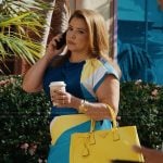 Eva’s colorblock print sheath dress on Matlock