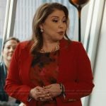 Eva’s red floral print dress on Matlock