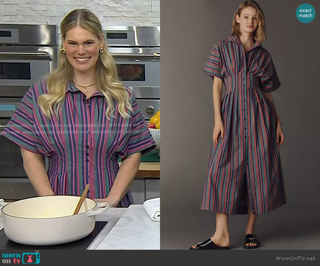 Exquise The Tobie Shirt Dress worn by Jenn Lueke on Today