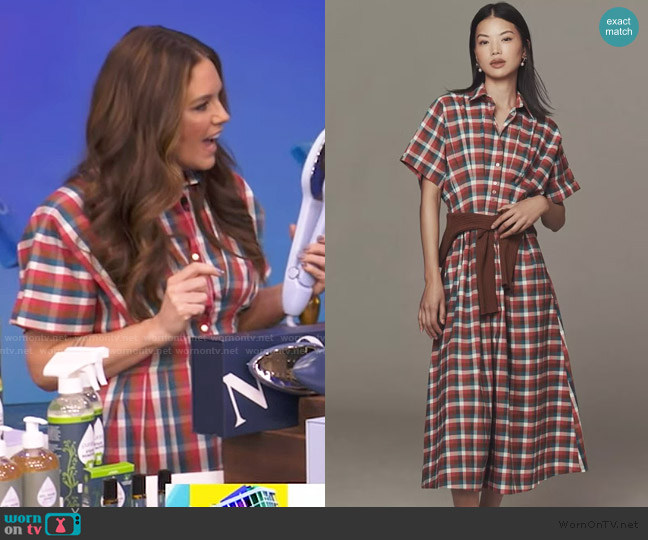 Exquise The Tobie Shirt Dress worn by Monica Mangin on Live with Kelly and Mark