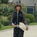 Eleanor’s black bow embellished pants on Imperfect Women