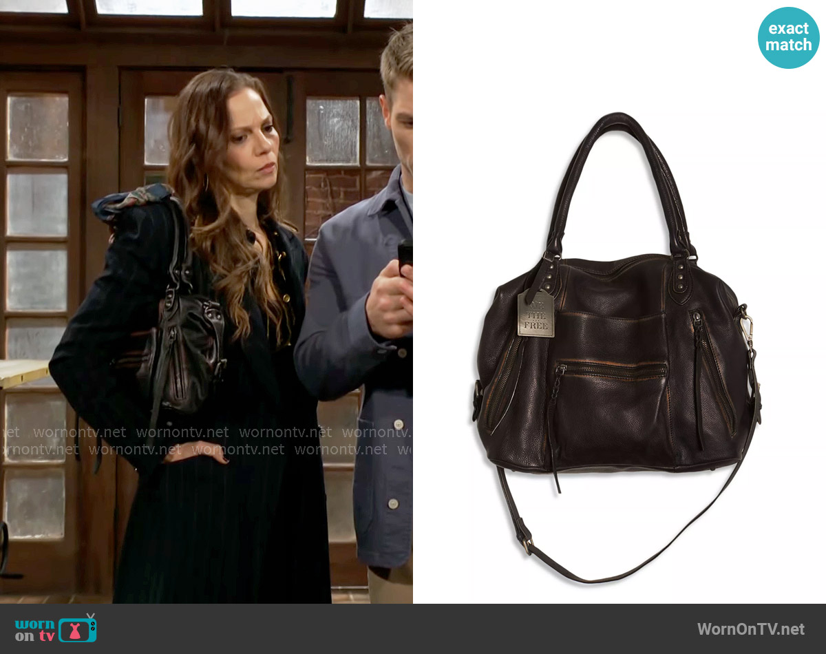 Free People Emerson Tote worn by Sienna Bacall (Tamara Braun) on The Young and the Restless
