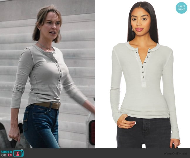 Free People We The Free Jamie Henley In Quiet Grey worn by Belle Skinner (Arielle Kebbel) on Marshals