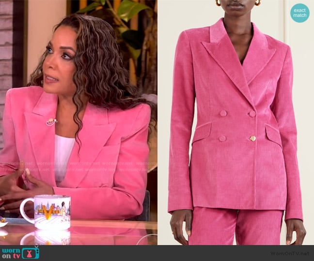 Gabriela Hearst Angela cotton-corduroy blazer worn by Sunny Hostin on The View