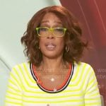 Gayle King’s neon striped dress on CBS Mornings