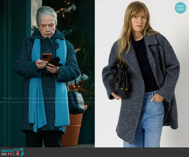 Gerard Darel Wide mottled coat worn by Madeline Matlock (Kathy Bates) on Matlock