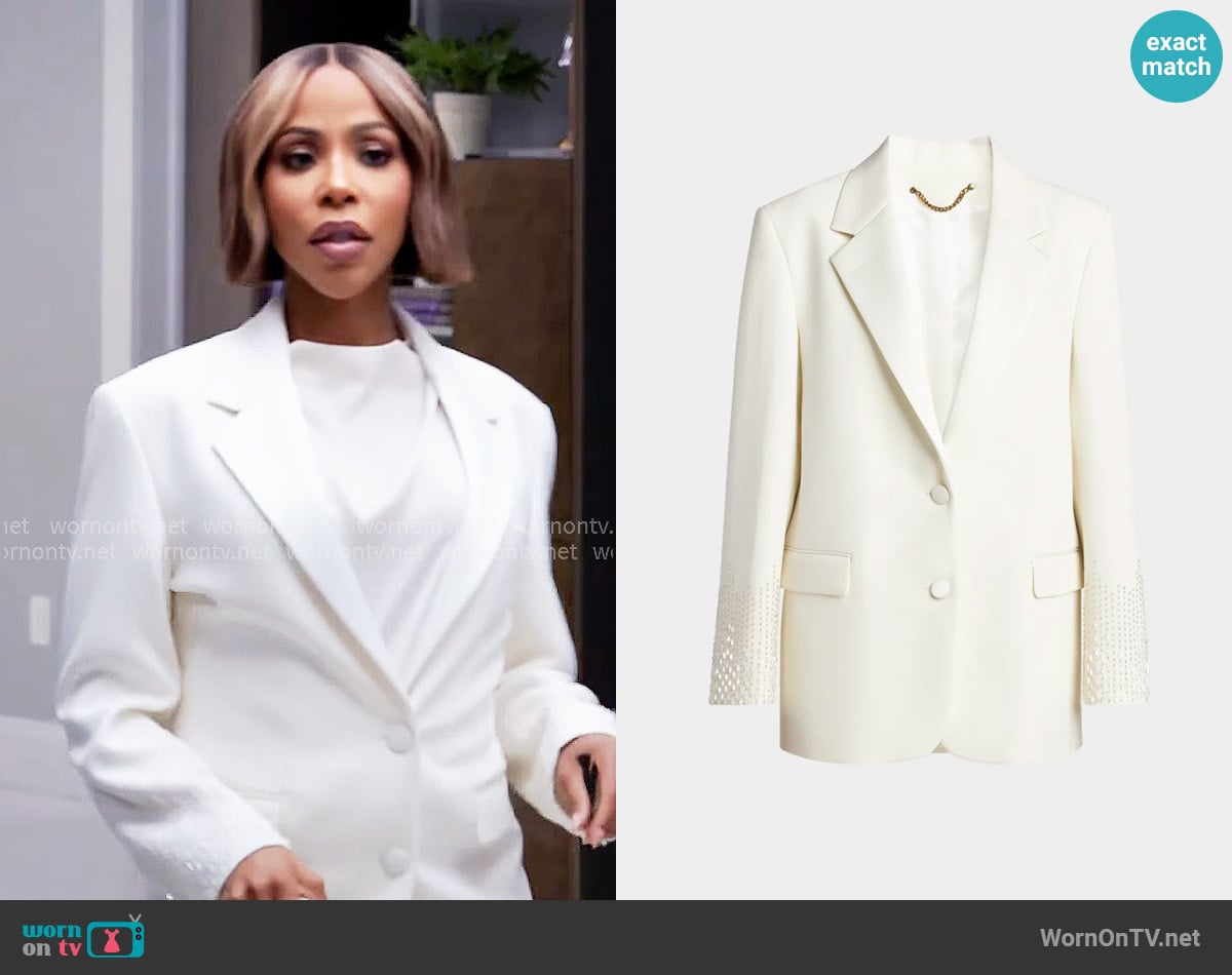 Golden Goose Journey Beaded Single-Breasted Jacket worn by Andrea Barnes (Kj Smith) on Tyler Perrys Sistas