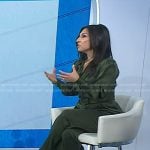 Dr. Heather Hirsch’s green wrap blouse and belted pants on Today