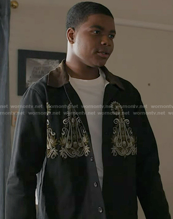Harry’s black embroidered jacket on 9-1-1
