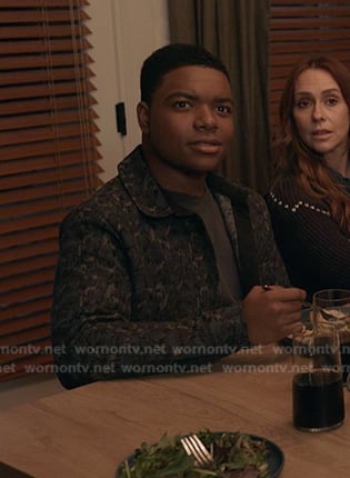 Harry’s navy camo print jacket on 9-1-1