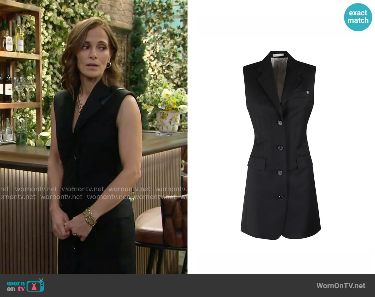 Helmut Lang Darted Blazer Dress worn by Taylor Hayes (Rebecca Budig) on The Bold and the Beautiful