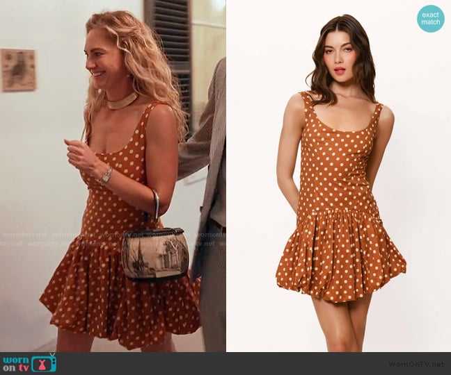Hutch Sleeveless Drop Waist Bubble Hem Minidress worn by Hannah on Southern Charm