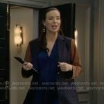 Ivy’s plaid blazer with brown sleeves on The Bold and the Beautiful