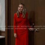 Jacinda’s red midi dress on General Hospital