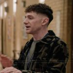 Jacob’s green corduroy jacket on Abbott Elementary