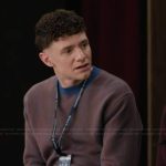 Jacob’s printed crew neck sweater on Abbott Elementary