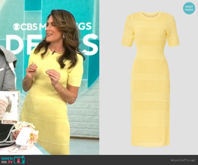 Jason Wu x RTR Knit Midi Dress worn by Adriane Kiss on CBS Mornings