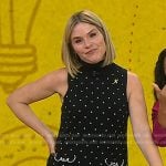 Jenna’s black polka dot scalloped dress on Today