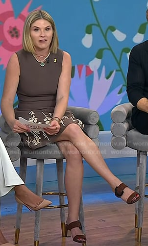 Jenna’s brown suede heel sandals on Today
