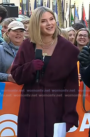 Jenna’s burgundy wrap coat on Today