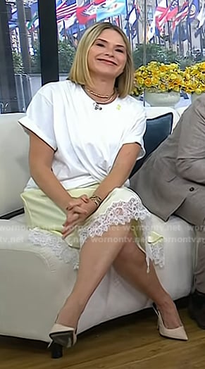 Jenna’s pink patent slingback pumps on Today