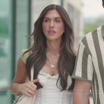 Jessi’s white sweetheart mini dress on The Secret Lives of Mormon Wives