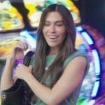 Jessi’s green wrap hem crop top on The Secret Lives of Mormon Wives