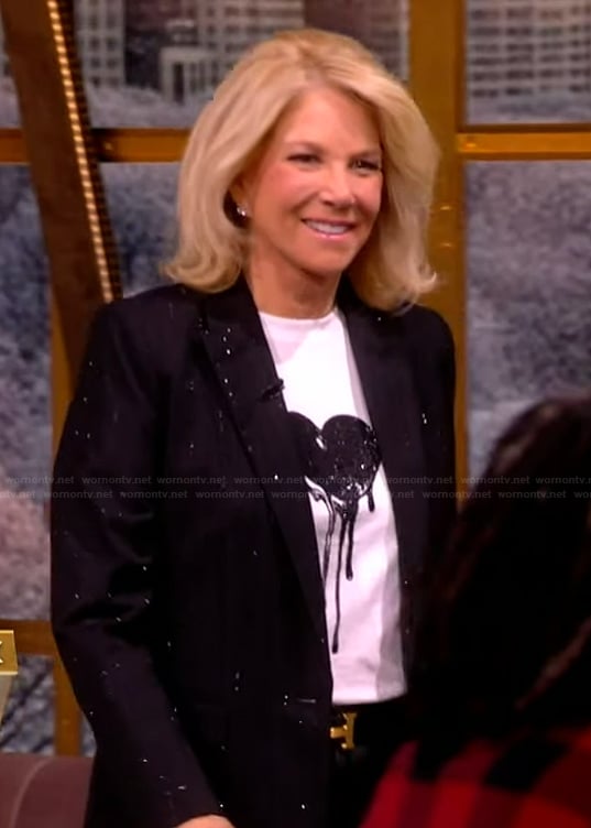 Joan Lunden’s black embellished blazer on The View