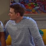 Johnny’s grey space dye long sleeve tee on Days of our Lives