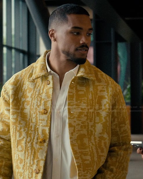 Jordan’s yellow textured jacket on Imperfect Women