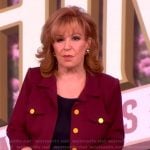 Joy’s red gold button jacket on The View