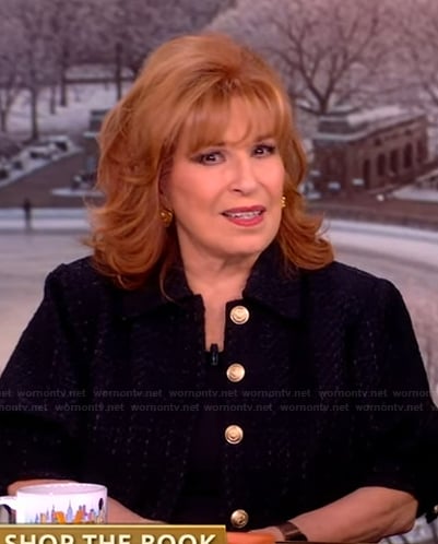 Joy’s black tweed jacket on The View