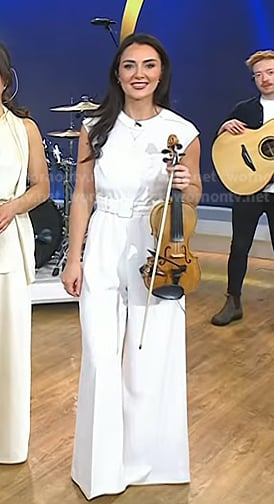 Kate Heneghan’s white belted jumpsuit on Today