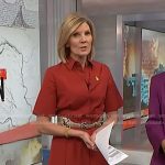 Kate’s red short sleeve shirtdress on NBC News Daily
