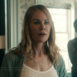 Kay’s white cami top on Scarpetta
