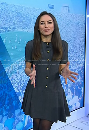 Kaylee’s grey pleated mini dress on Today