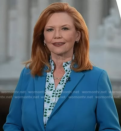 Kelly O’Donnell’s light blue floral top on Today