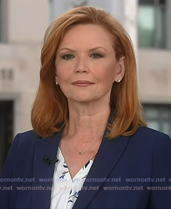 Kelly O’Donnell’s white floral blouse on Today