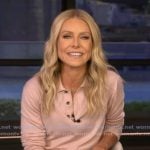 Kelly’s pink polo sweater on Live with Kelly and Mark Kelly’s pink polo sweater on Live with Kelly and Mark