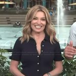 Kit’s black ruffle sleeve top on Access Hollywood