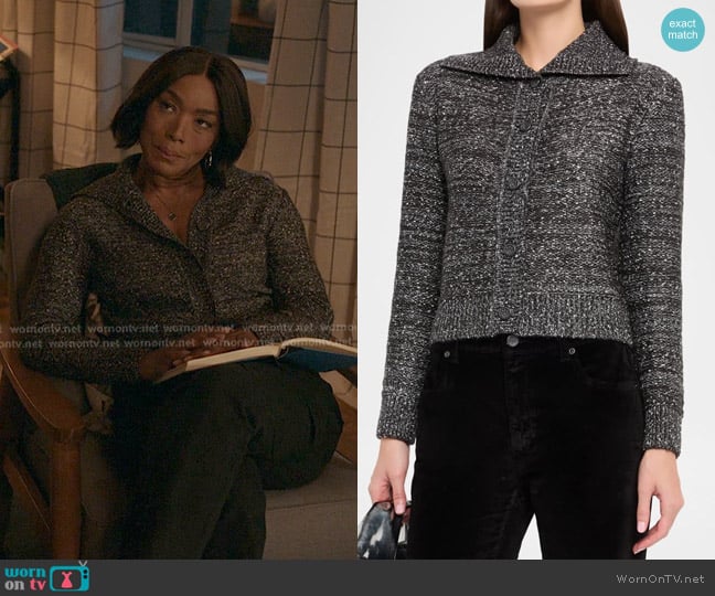 Kobi Halperin Armand Shimmer Melange Knit Sweater worn by Athena Grant (Angela Bassett) on 9-1-1