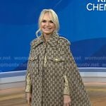 Kristin Chenoweth’s beige monogram cape on Today