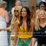 Kyle’s yellow top and green floral pants on The Real Housewives of Beverly Hills