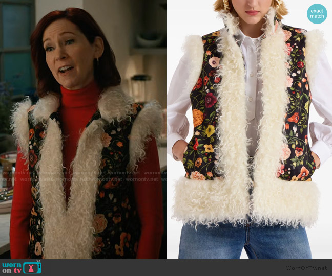 LA DoubleJ Sleeveless Folk Jacket worn by Elsbeth Tascioni (Carrie Preston) on Elsbeth